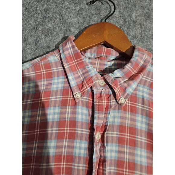 Ralph Lauren Shirt Blake Red Plaid Short Sleeve Button Down Mens Size Large - Picture 4 of 7